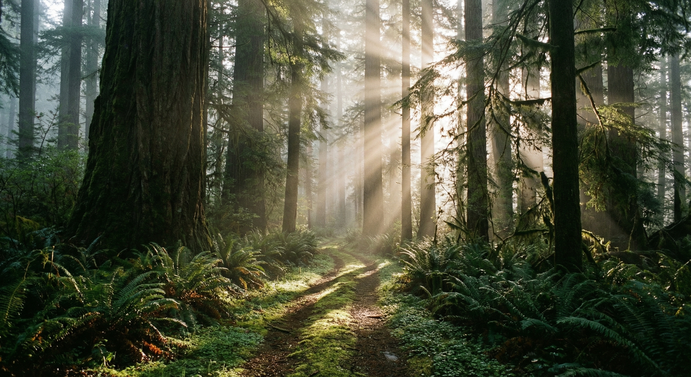 林间小径与光束